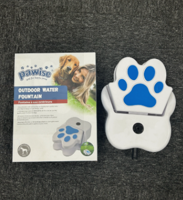 PAWISE Summer Outdoor Dog Water Fountain, Pet Pedal Fountain, Dog Garden Sprinkler Toy