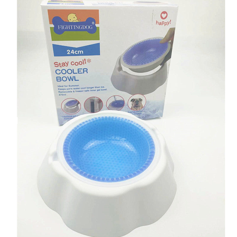 Cooling and refreshing dog and cat bowls for summer, a hot-selling export item, portable pet bowls for cats and dogs.