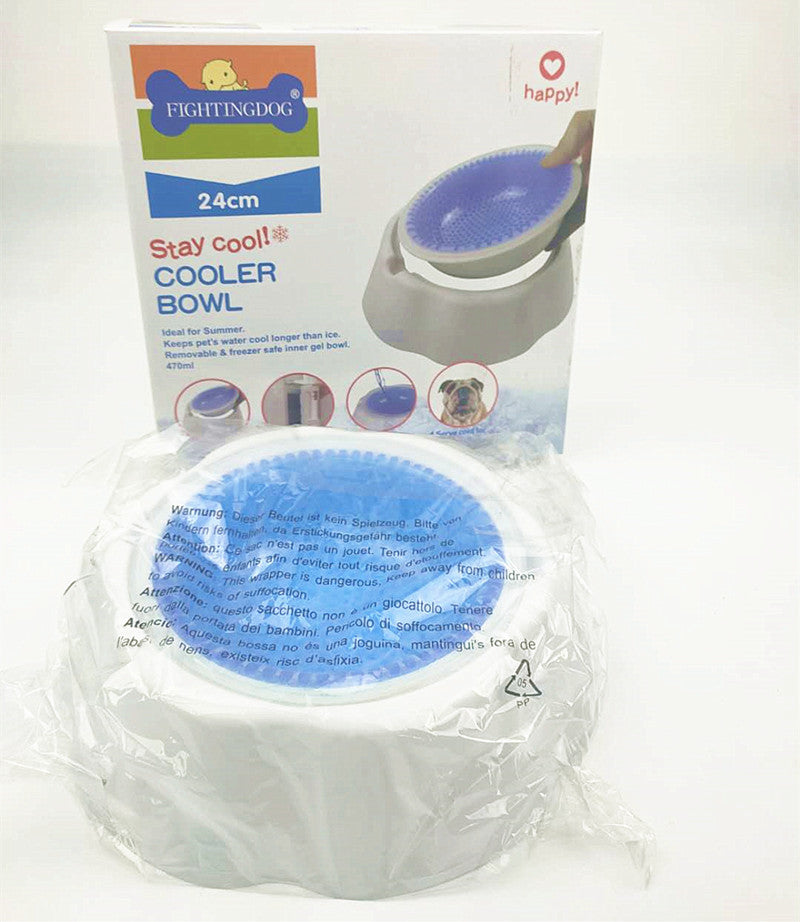 Cooling and refreshing dog and cat bowls for summer, a hot-selling export item, portable pet bowls for cats and dogs.