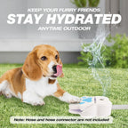 PAWISE Summer Outdoor Dog Water Fountain, Pet Pedal Fountain, Dog Garden Sprinkler Toy