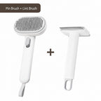 Two grooming tools with a plus sign between them on a white background