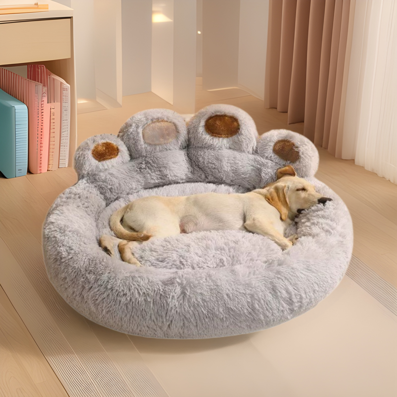 Winter warm bear paw dog and cat kennel, new creative and cute pet supplies, suitable for all seasons, factory wholesale and dropshipping.