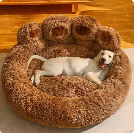 Winter warm bear paw dog and cat kennel, new creative and cute pet supplies, suitable for all seasons, factory wholesale and dropshipping.