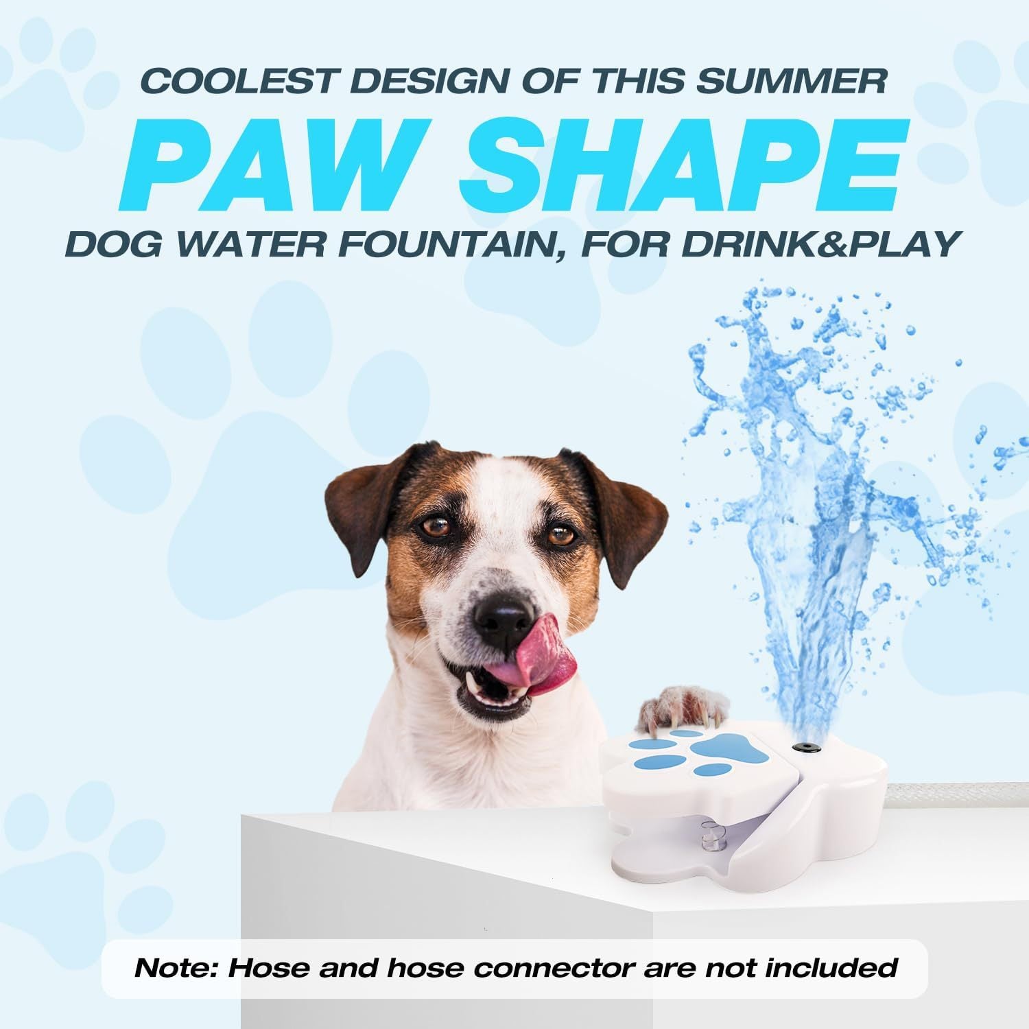 PAWISE Summer Outdoor Dog Water Fountain, Pet Pedal Fountain, Dog Garden Sprinkler Toy