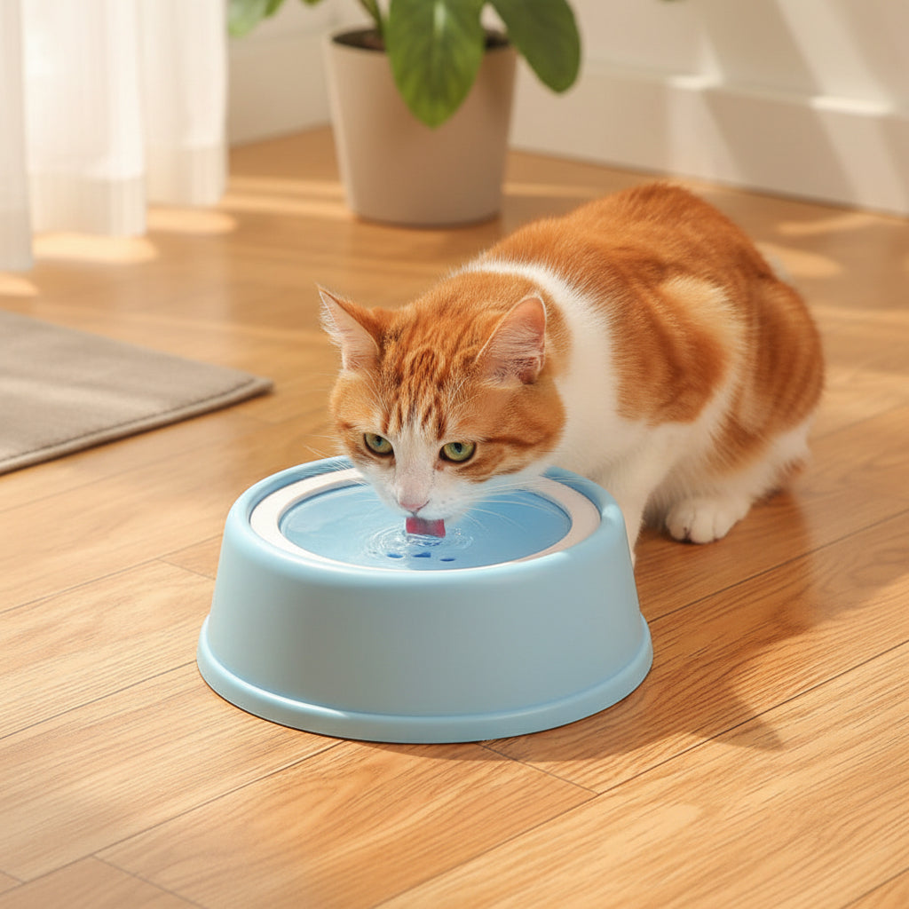 Floating water bowl for dogs that keeps their mouths dry, automatic water dispenser for cats, anti-tipping cat bowl, pet water bowl, dog bowl, pet bowl