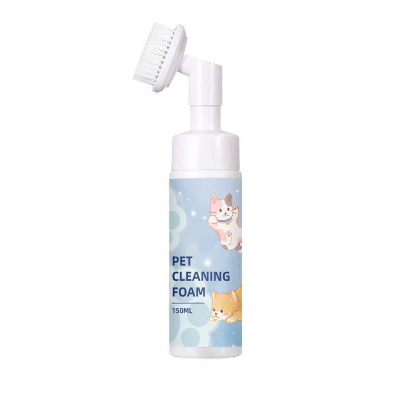 Pet paw cleaning foam brush for dog paws, cleaning and care, stain removal, no-rinse foam, cat paw dry shampoo foam