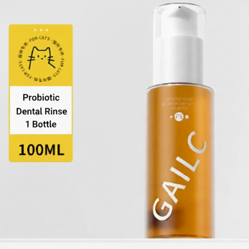 GAILC dental water bottle with a yellow label on a white background